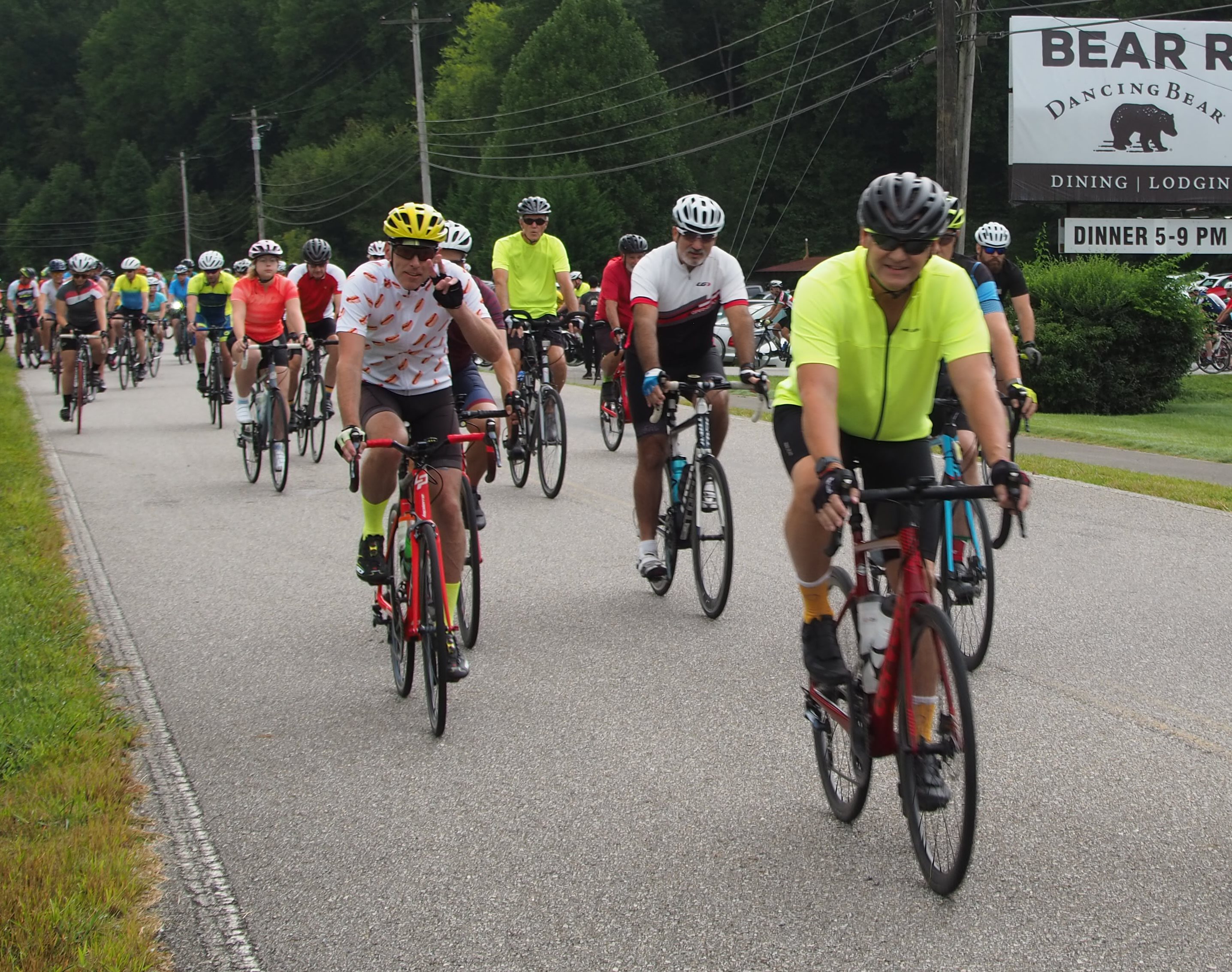 Cyclists at the 2021 Dancing Bear Bicycle Event